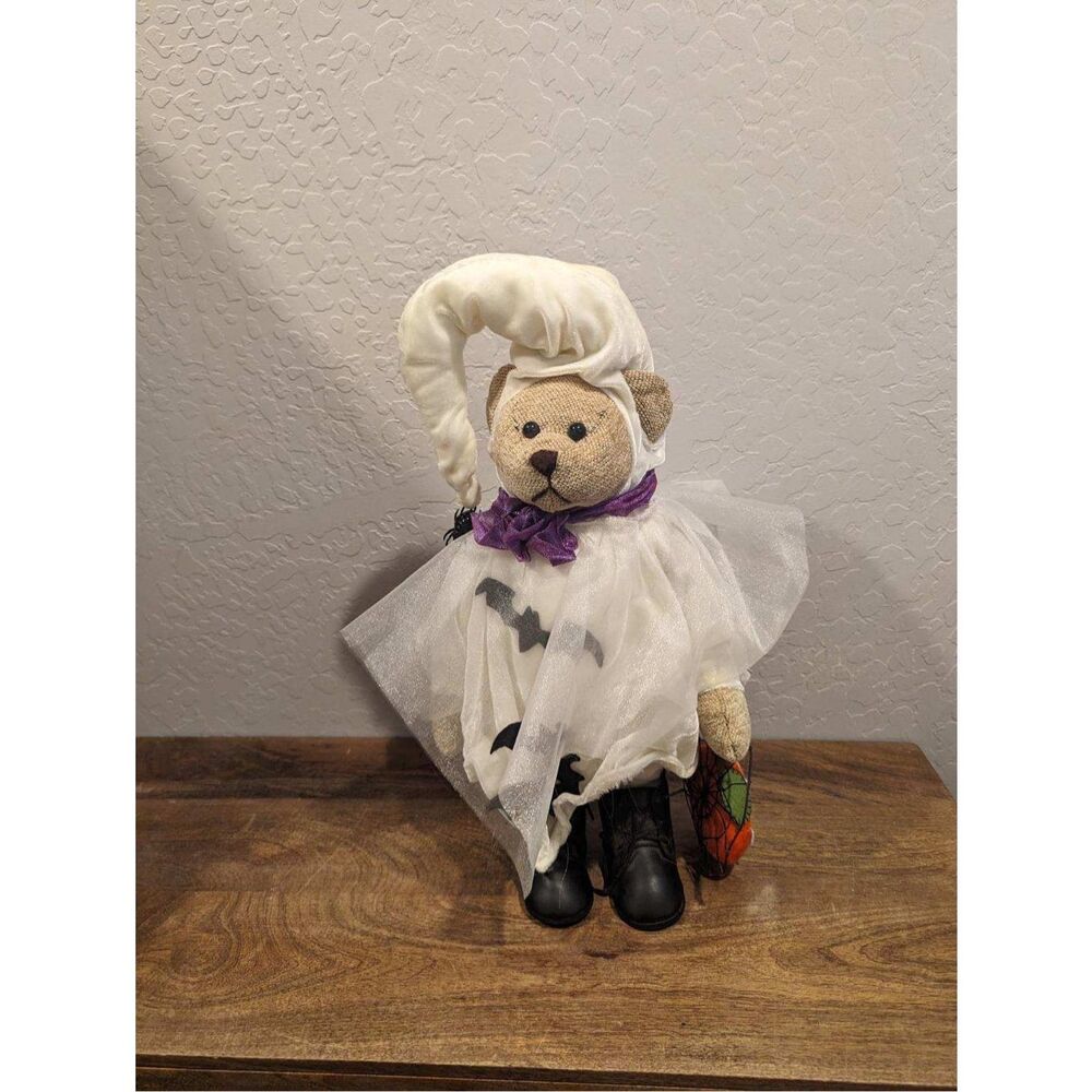 Creative Design LTD Teddy Bear Ghost Halloween Outfit Centerpiece Decoration 19"